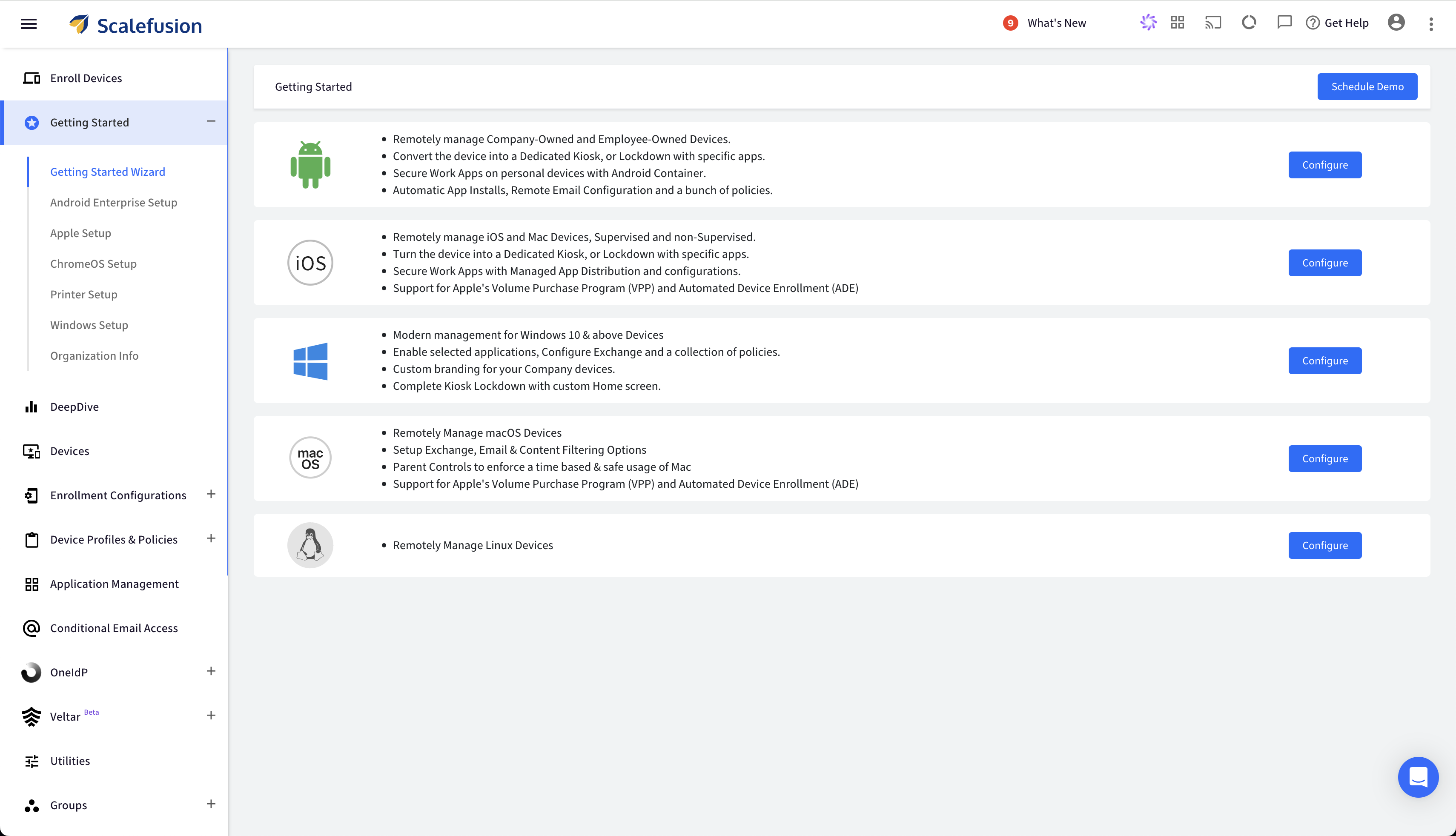 screenshot of Scalefusion