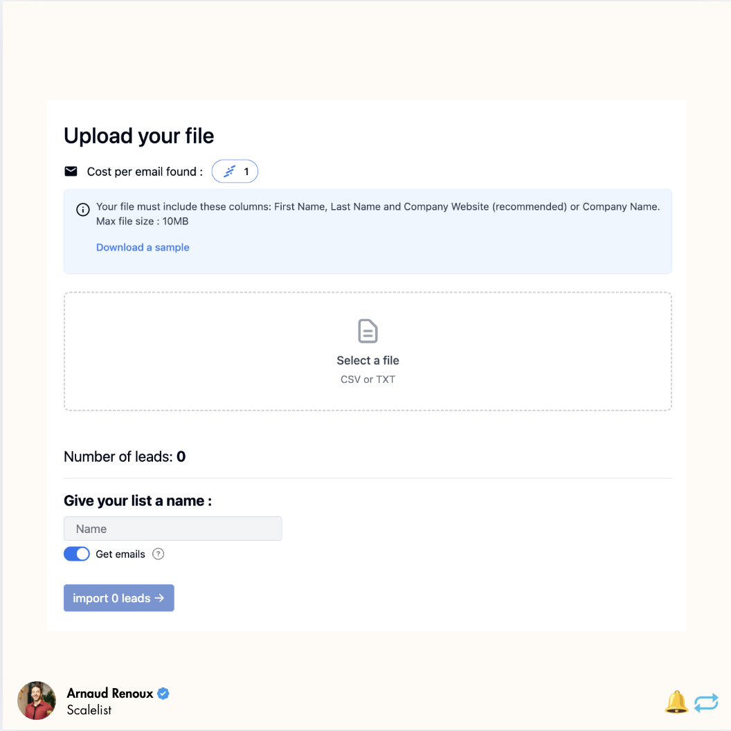 screenshot of Scalelist