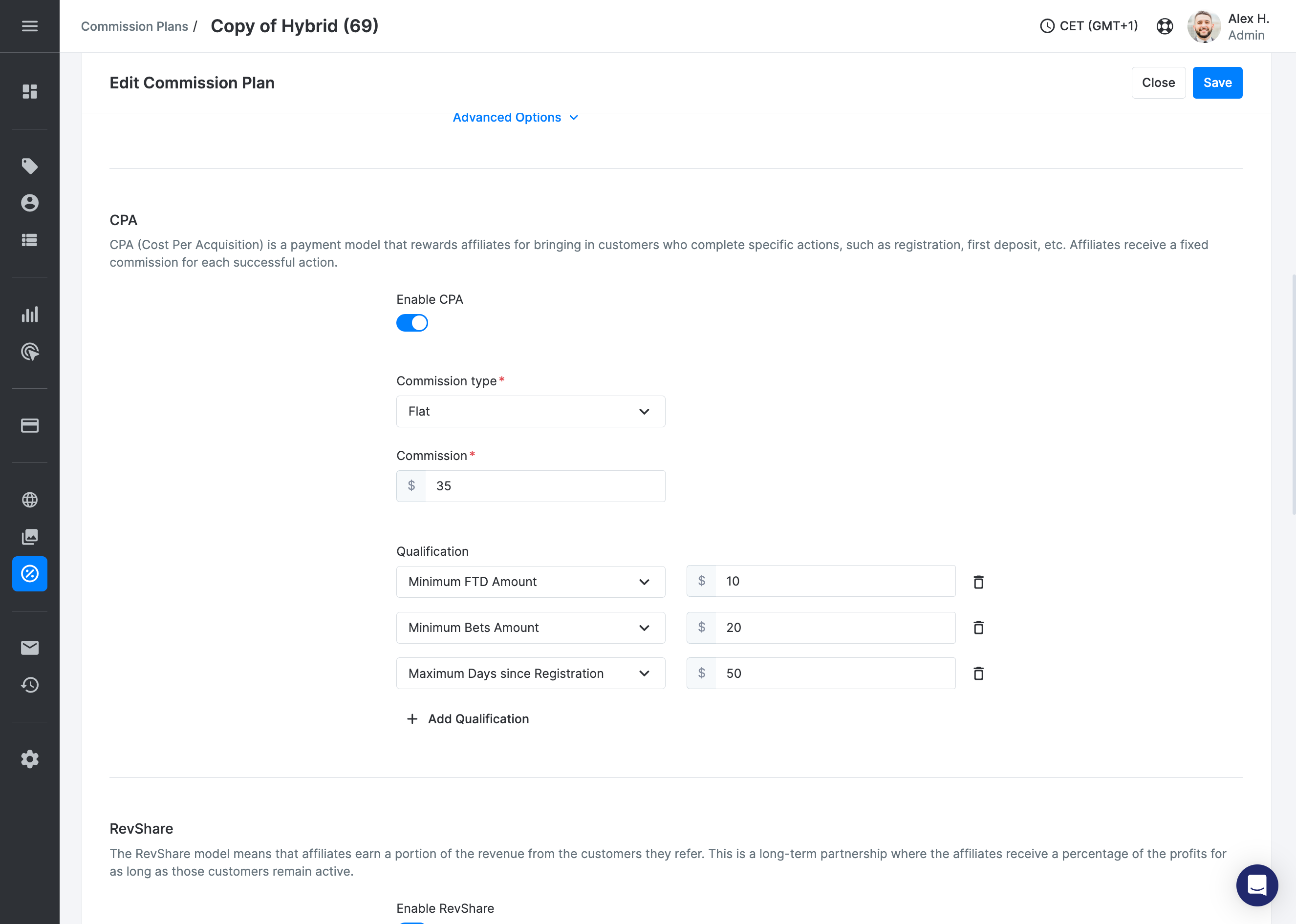 screenshot of Scaleo