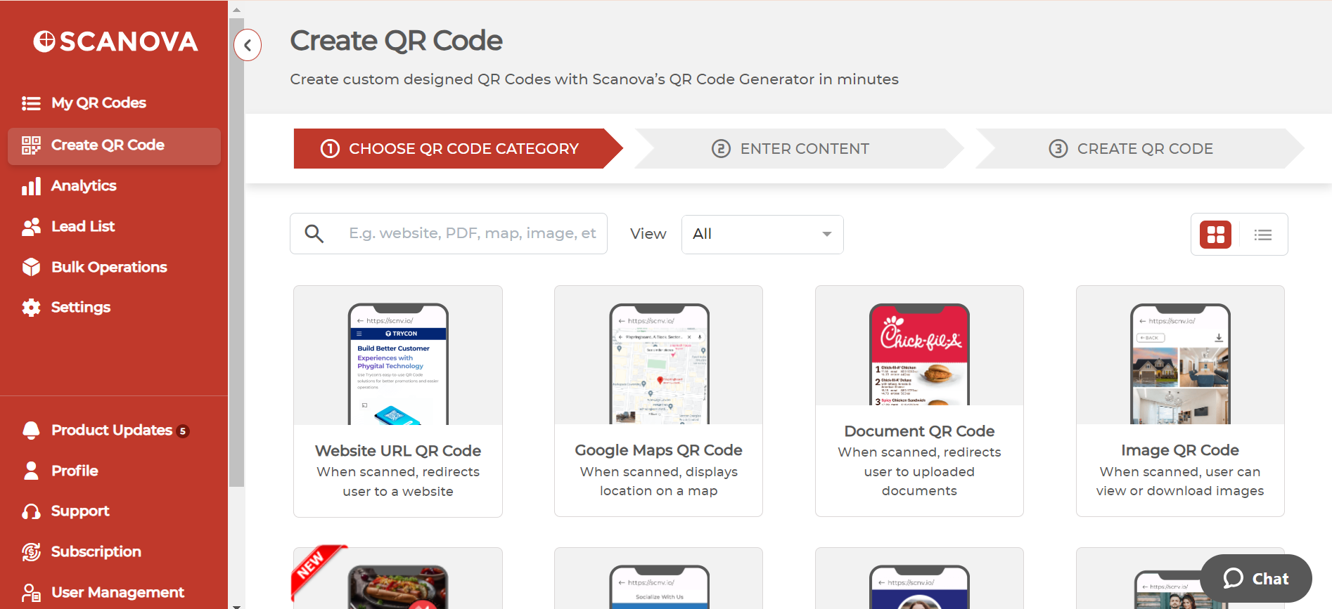 screenshot of Scanova