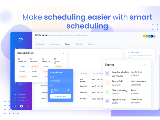 screenshot of Schedule.cc