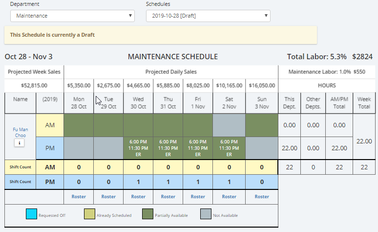 screenshot of Schedule101