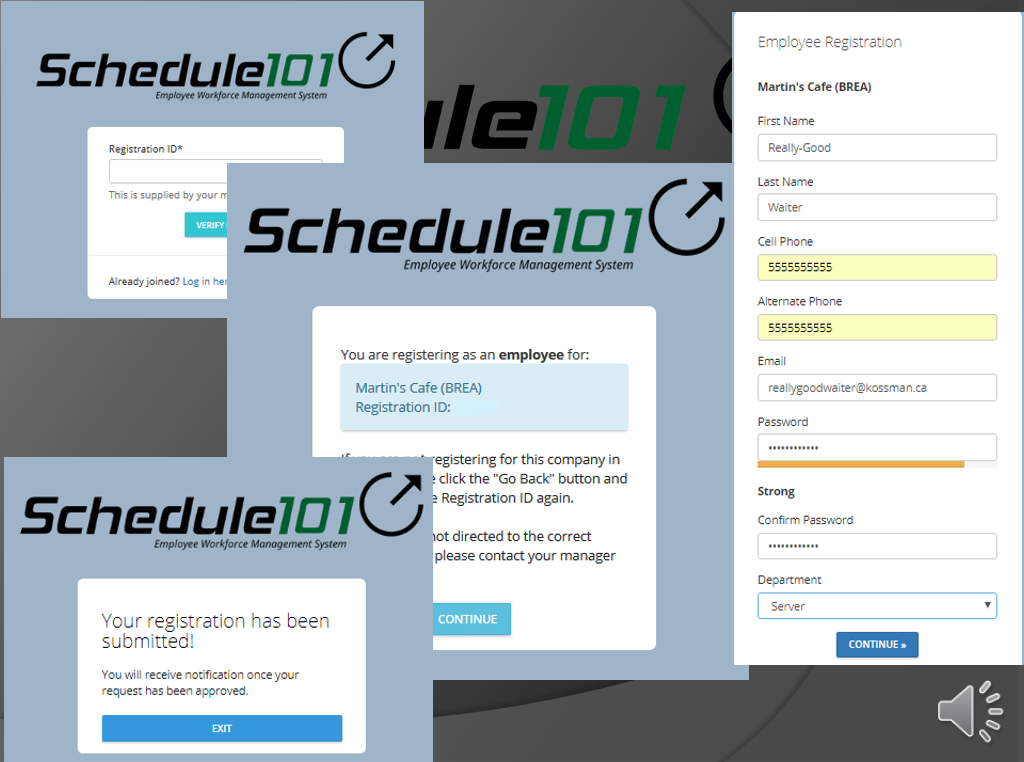 screenshot of Schedule101
