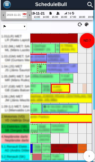 screenshot of ScheduleBull