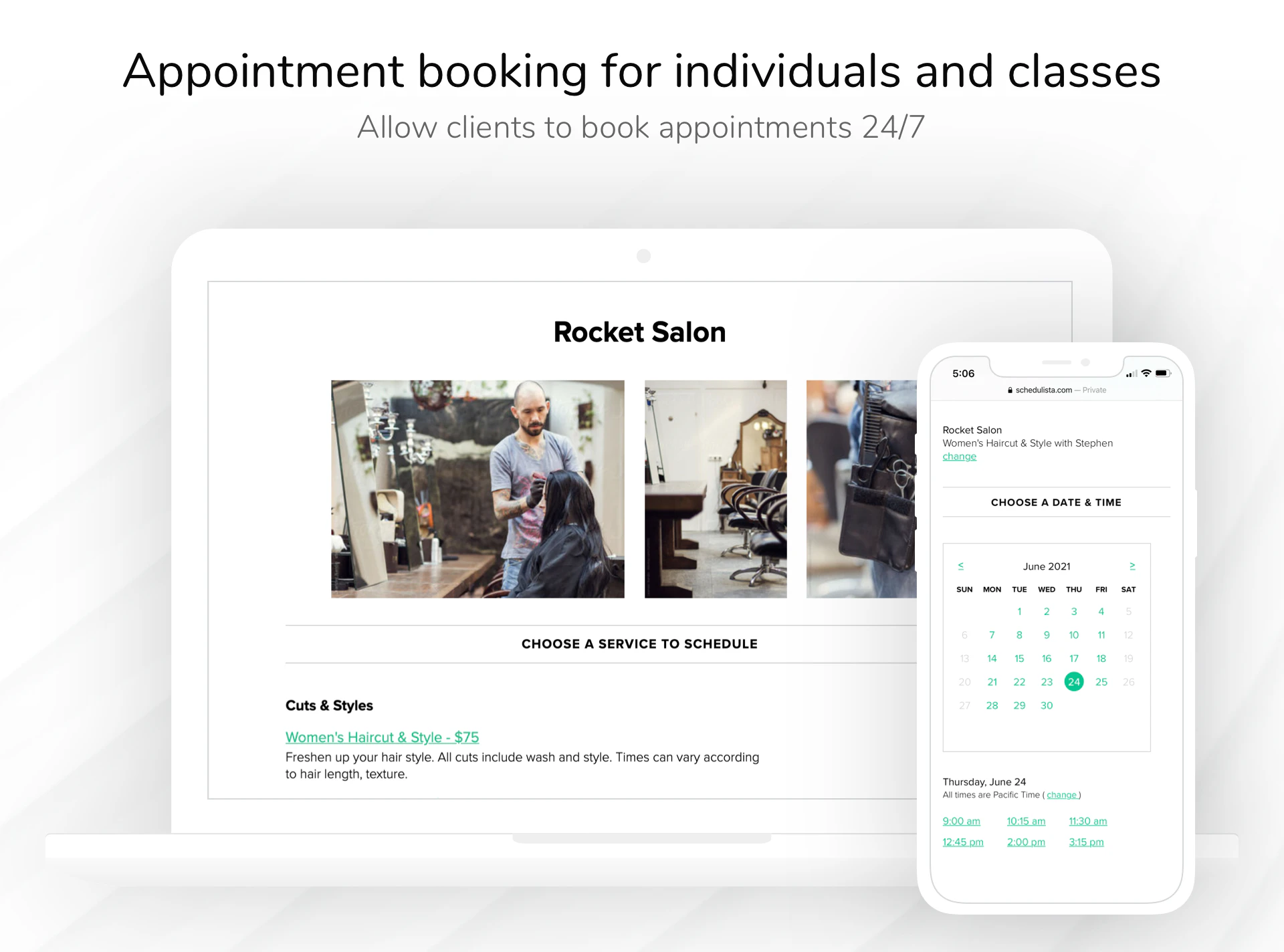 screenshot of Schedulista