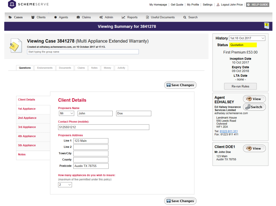 screenshot of SchemeServe