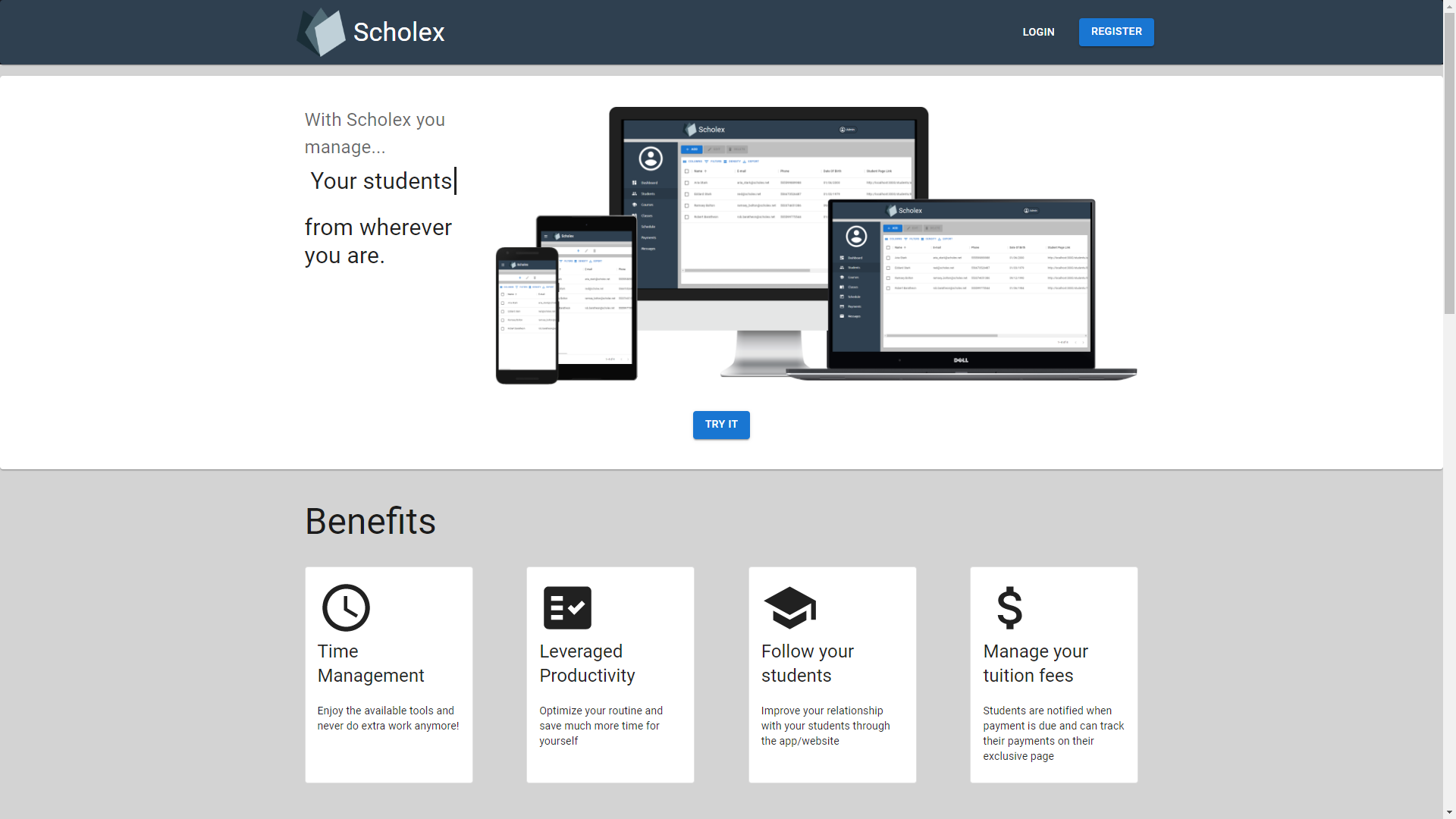screenshot of Scholex