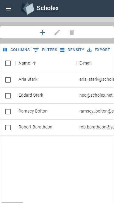 screenshot of Scholex