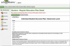 screenshot of SchoolBrains