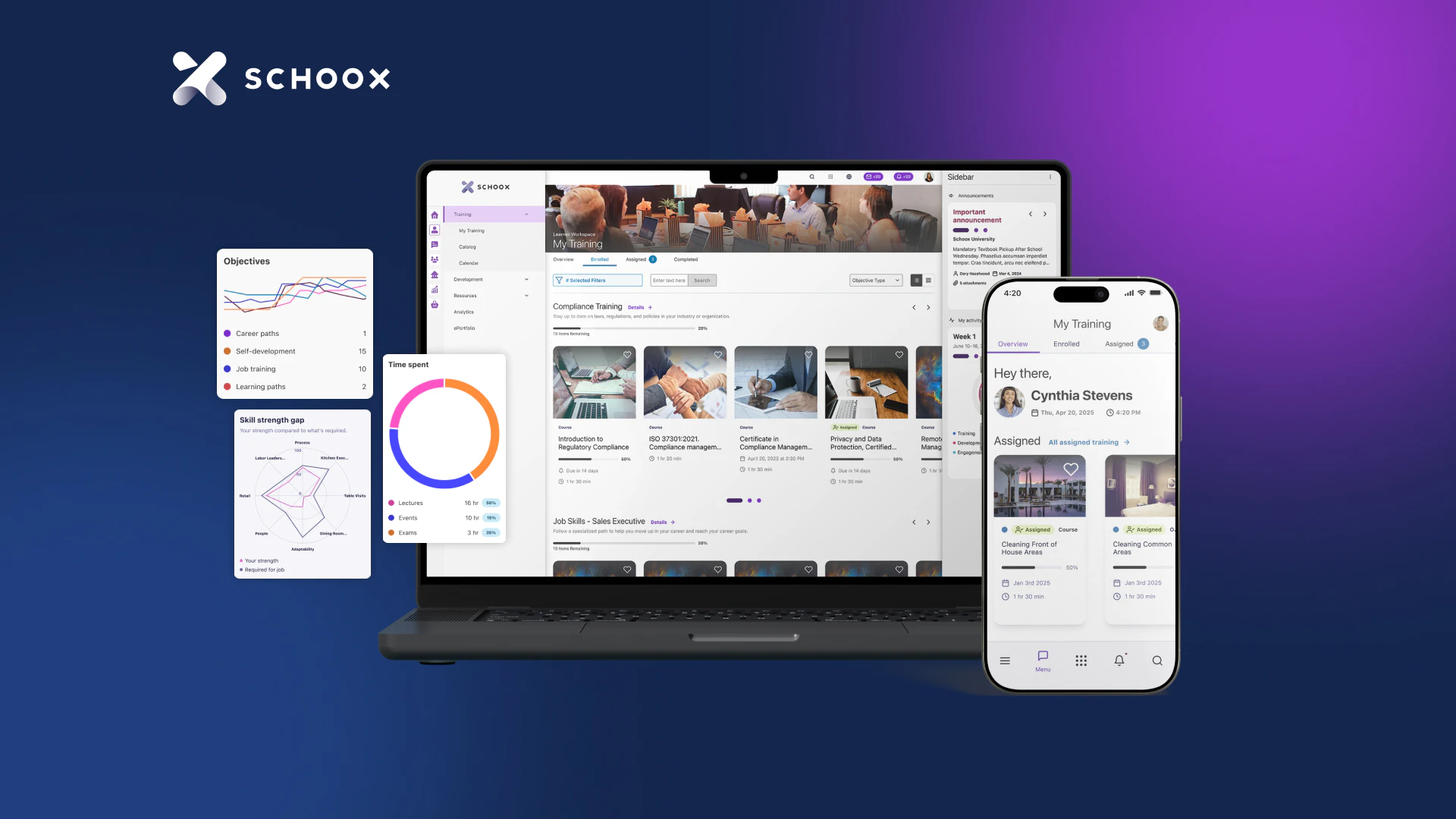 screenshot of Schoox