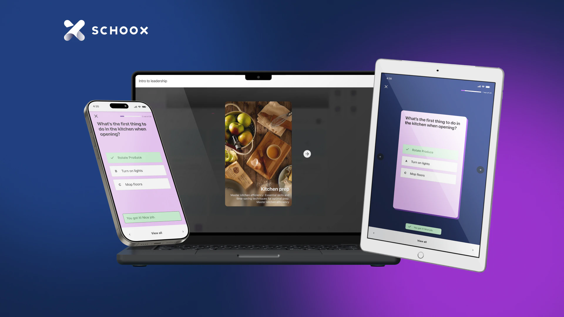 screenshot of Schoox