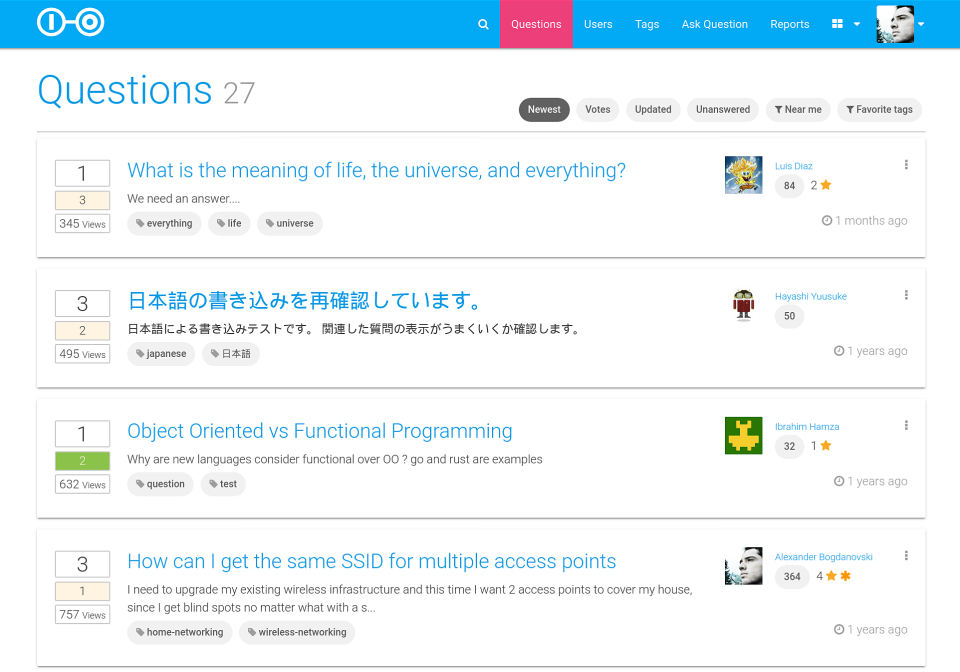 screenshot of Scoold