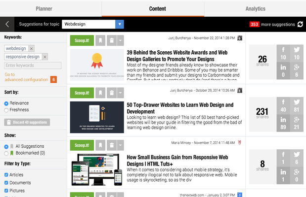screenshot of Scoop.it
