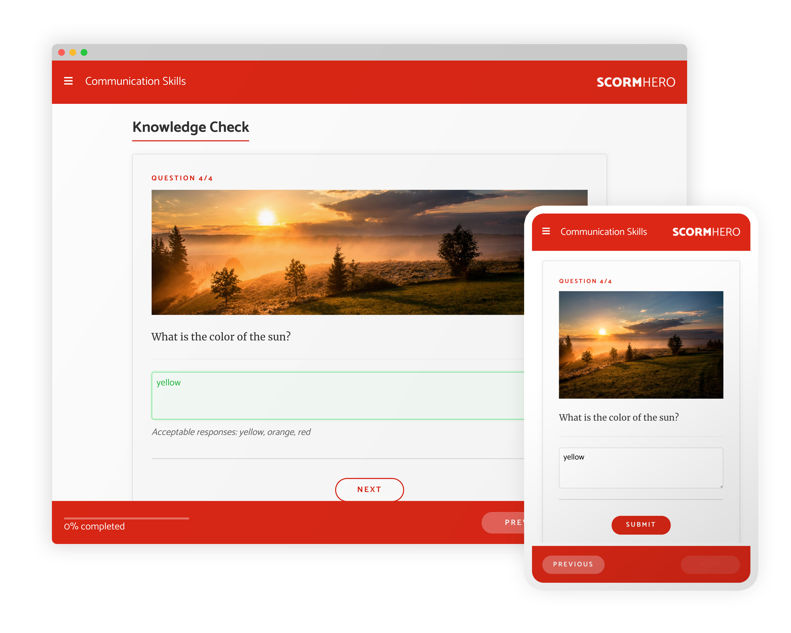screenshot of ScormHero