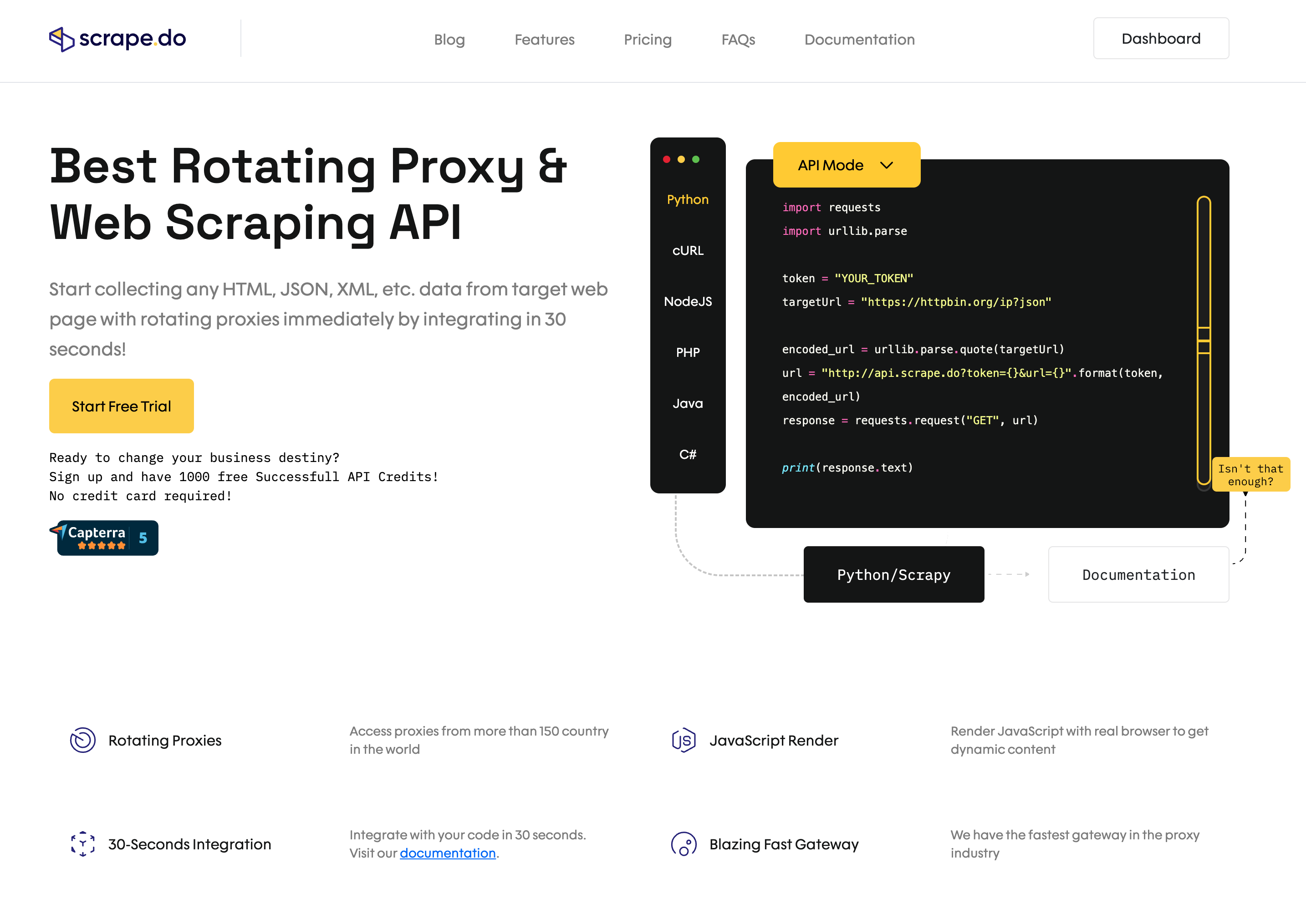 screenshot of Scrape.do
