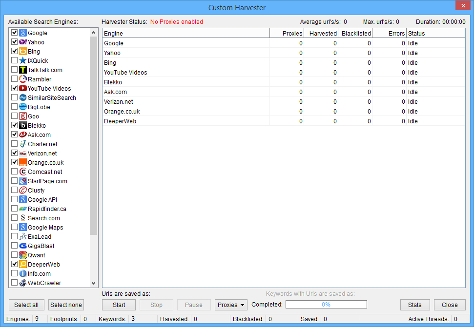 screenshot of ScrapeBox