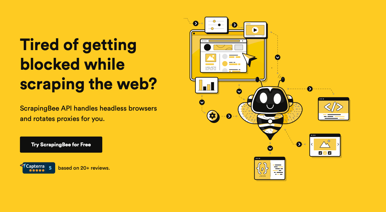 screenshot of ScrapingBee