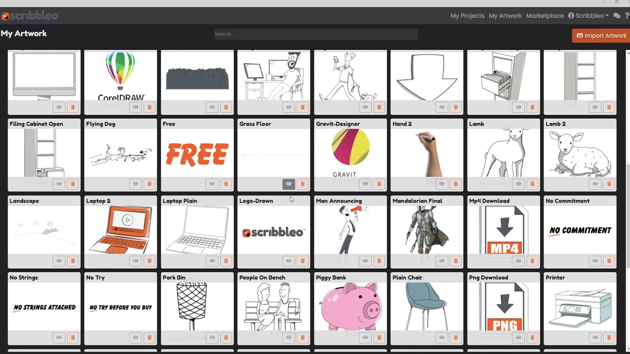screenshot of Scribbleo