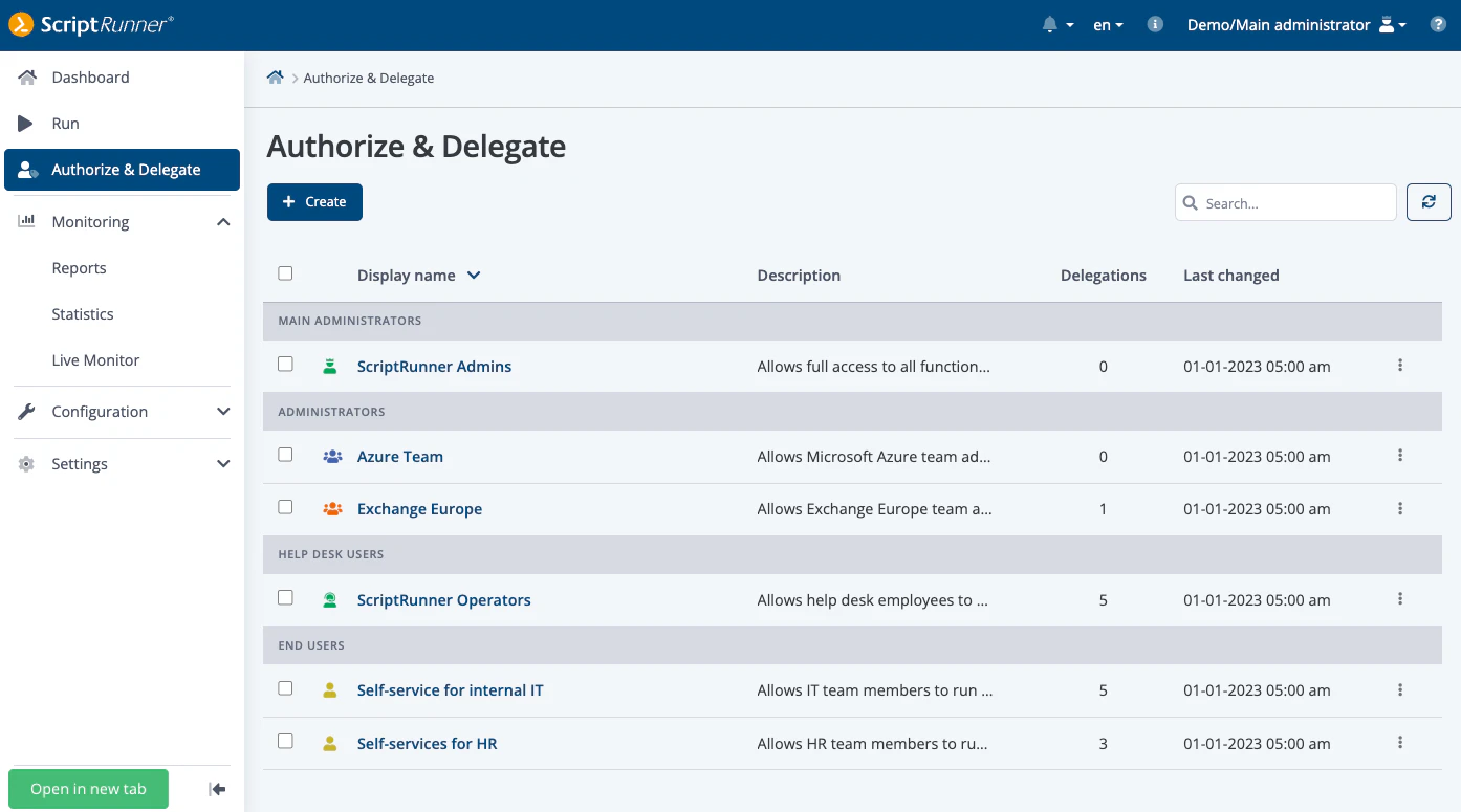 screenshot of ScriptRunner