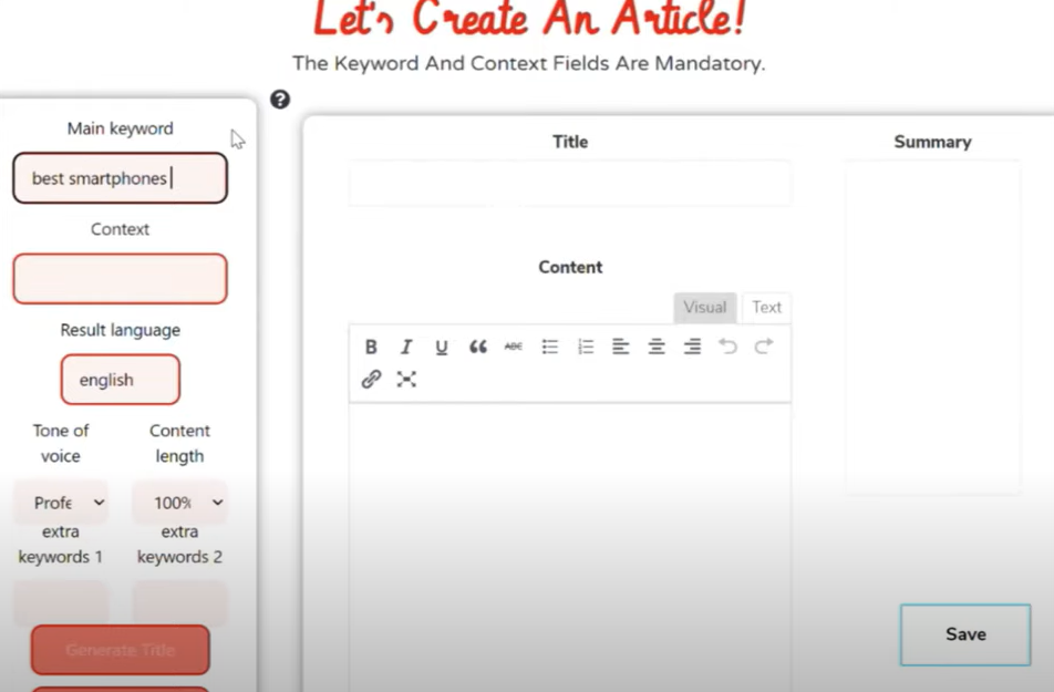 screenshot of Scrivio