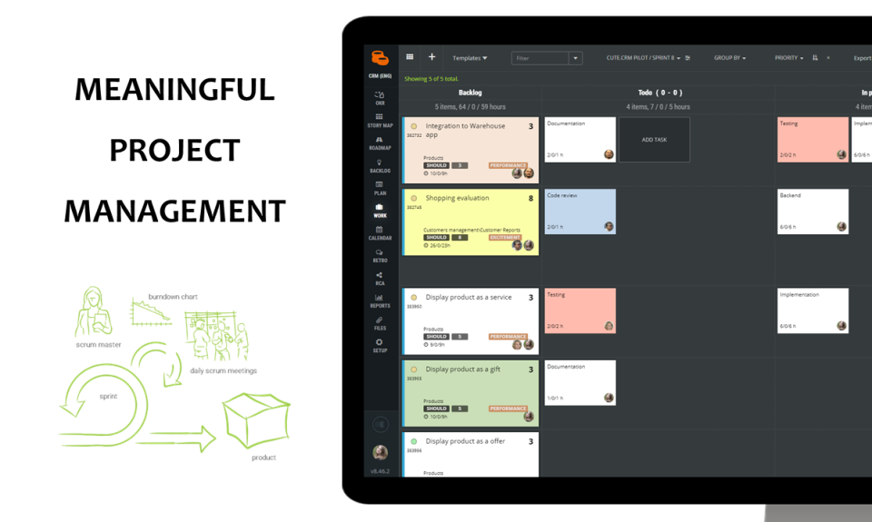 screenshot of ScrumDesk
