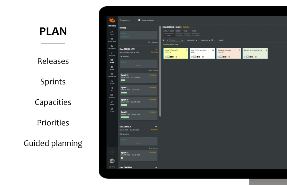 screenshot of ScrumDesk