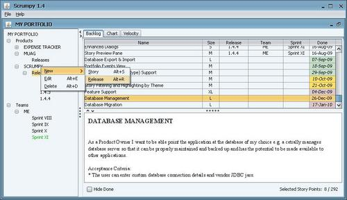 screenshot of Scrumpy