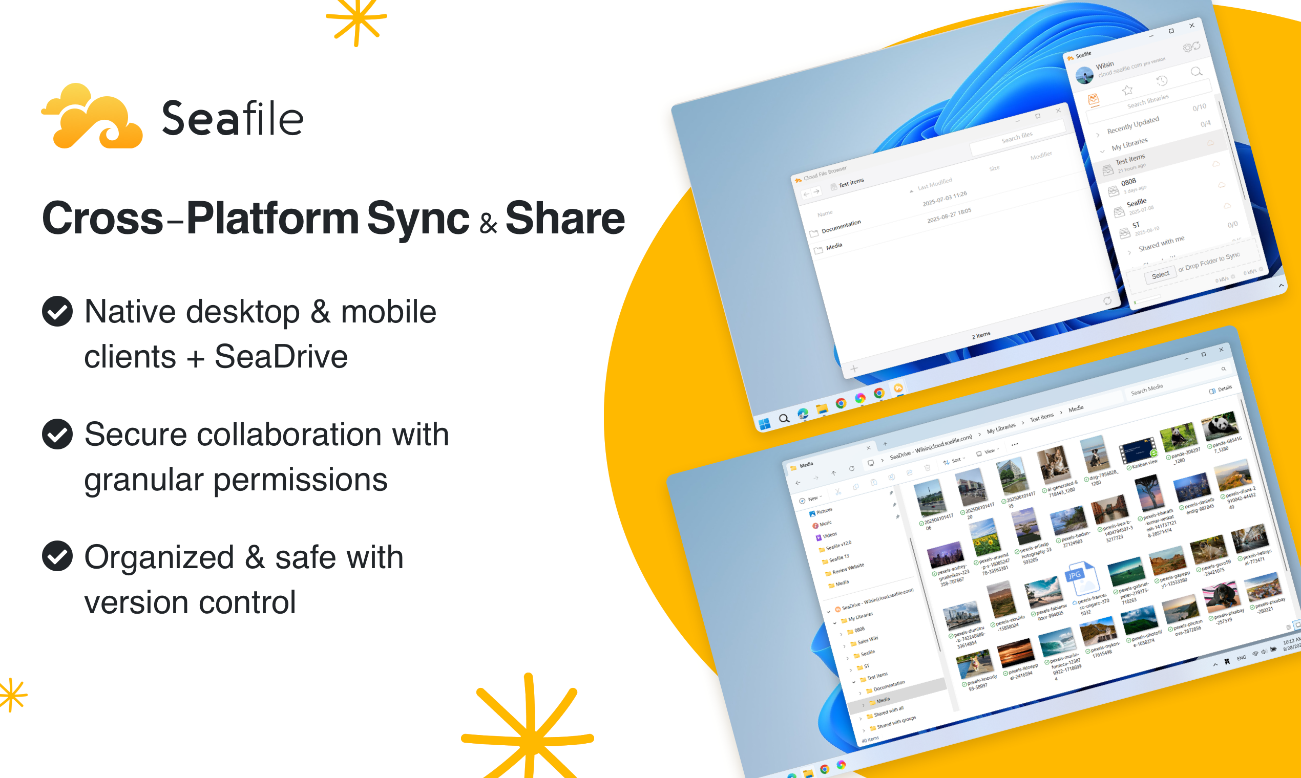 screenshot of Seafile