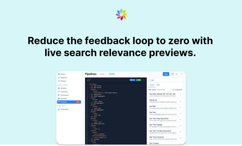 screenshot of Search.io