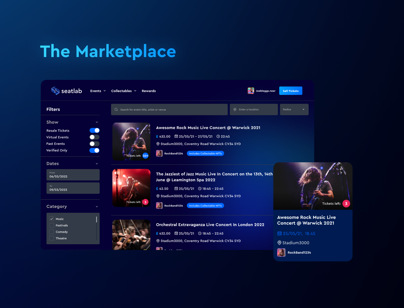 screenshot of SeatlabNFT