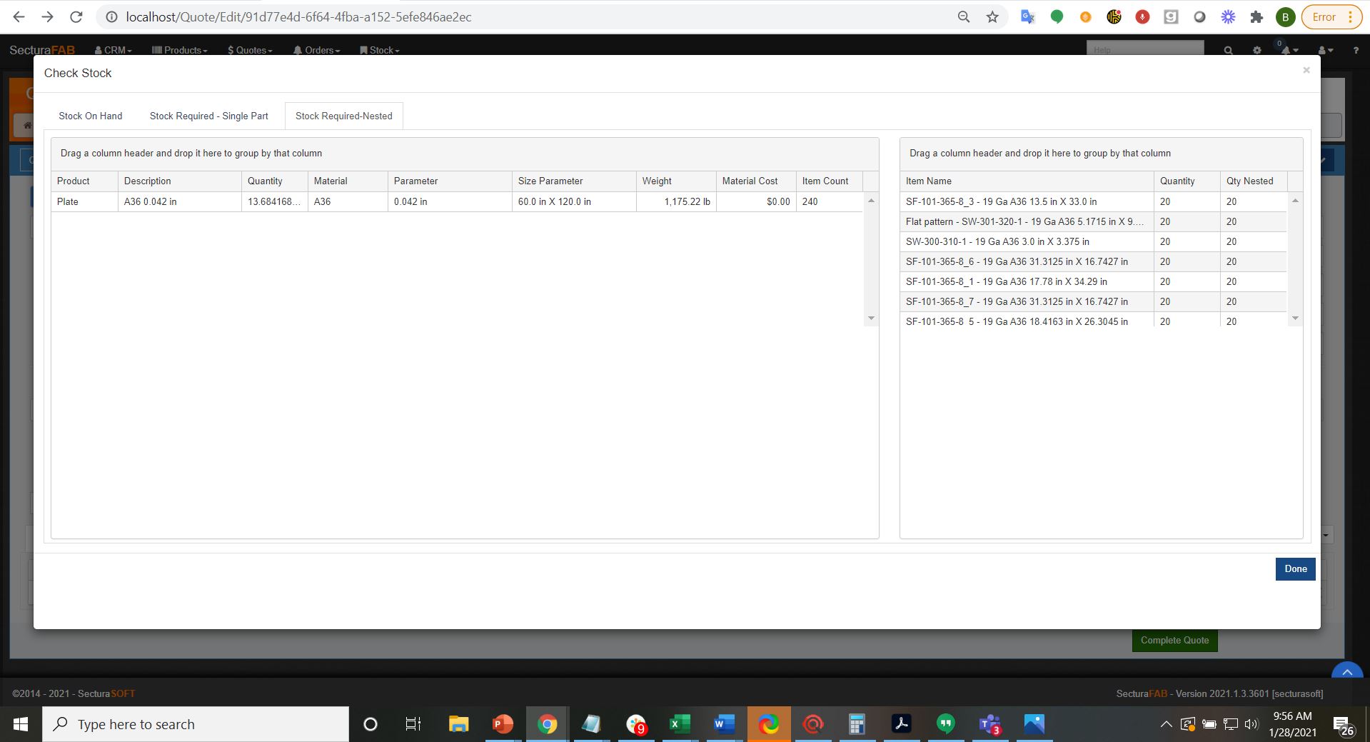 screenshot of SecturaFAB