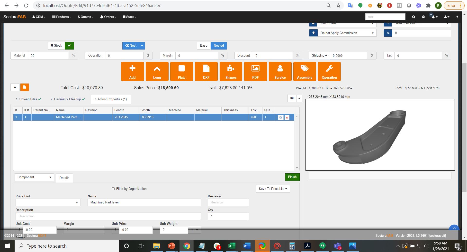 screenshot of SecturaFAB