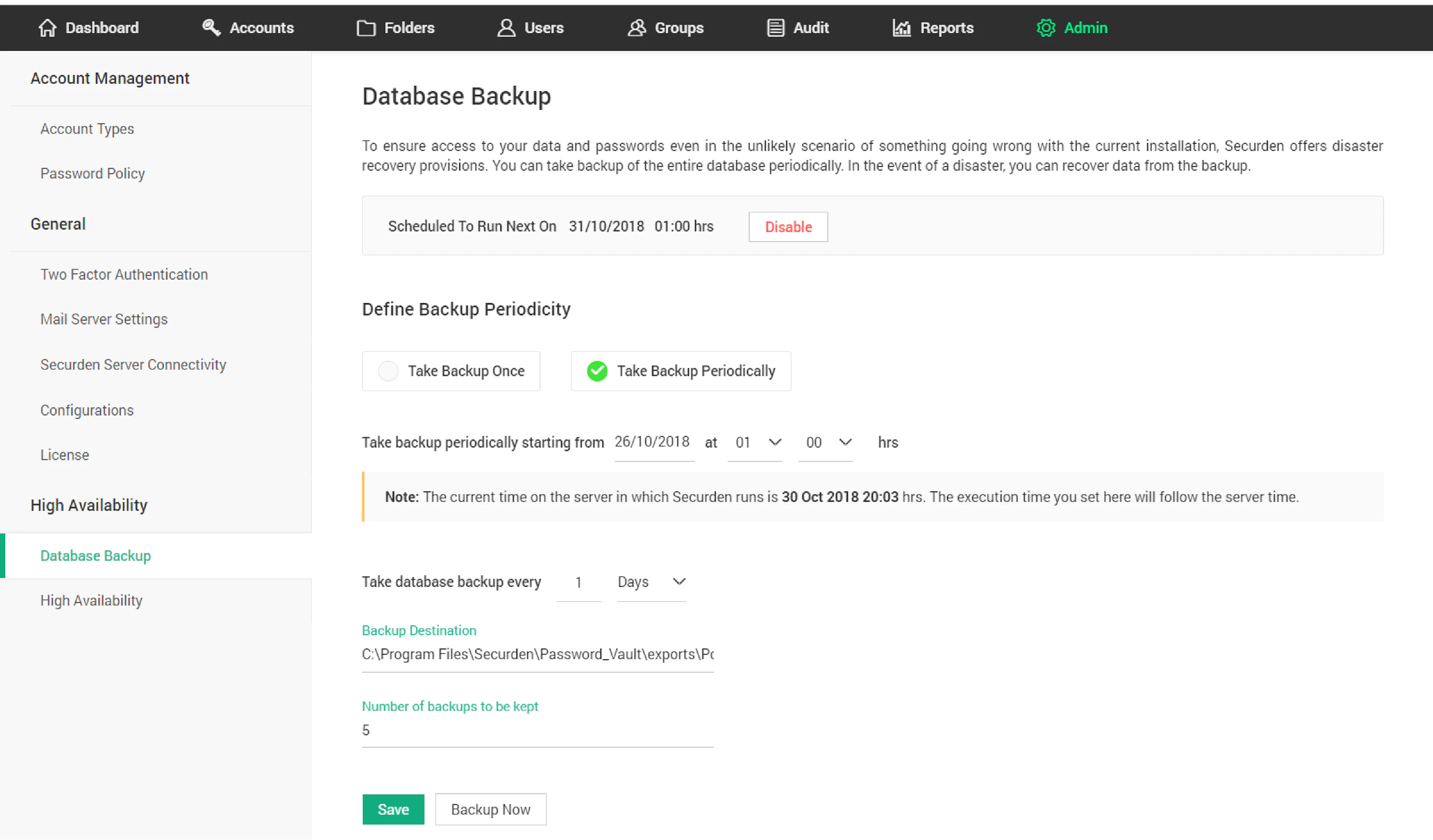 screenshot of Securden
