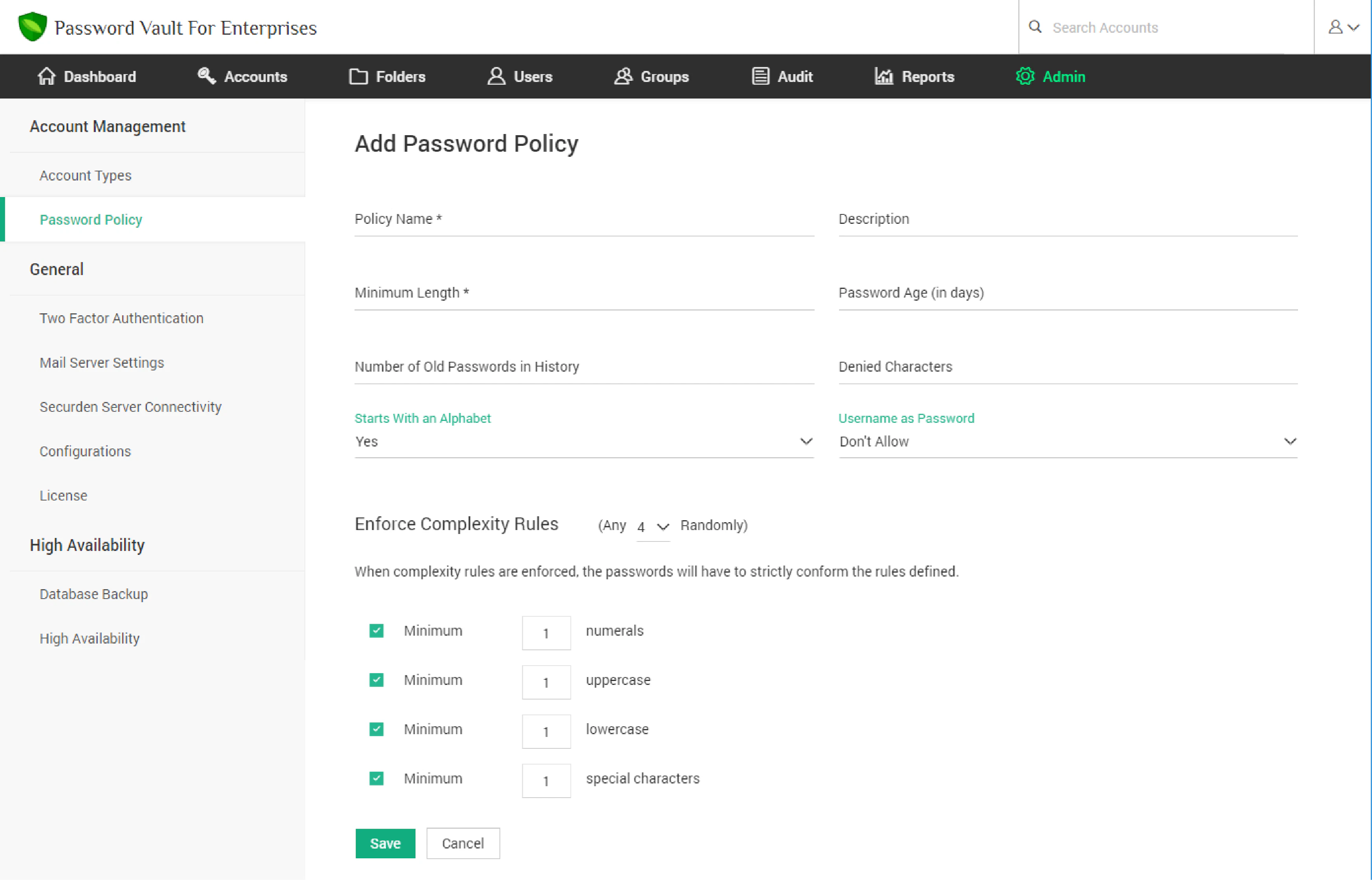screenshot of Securden