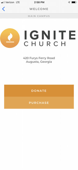 screenshot of SecureGive