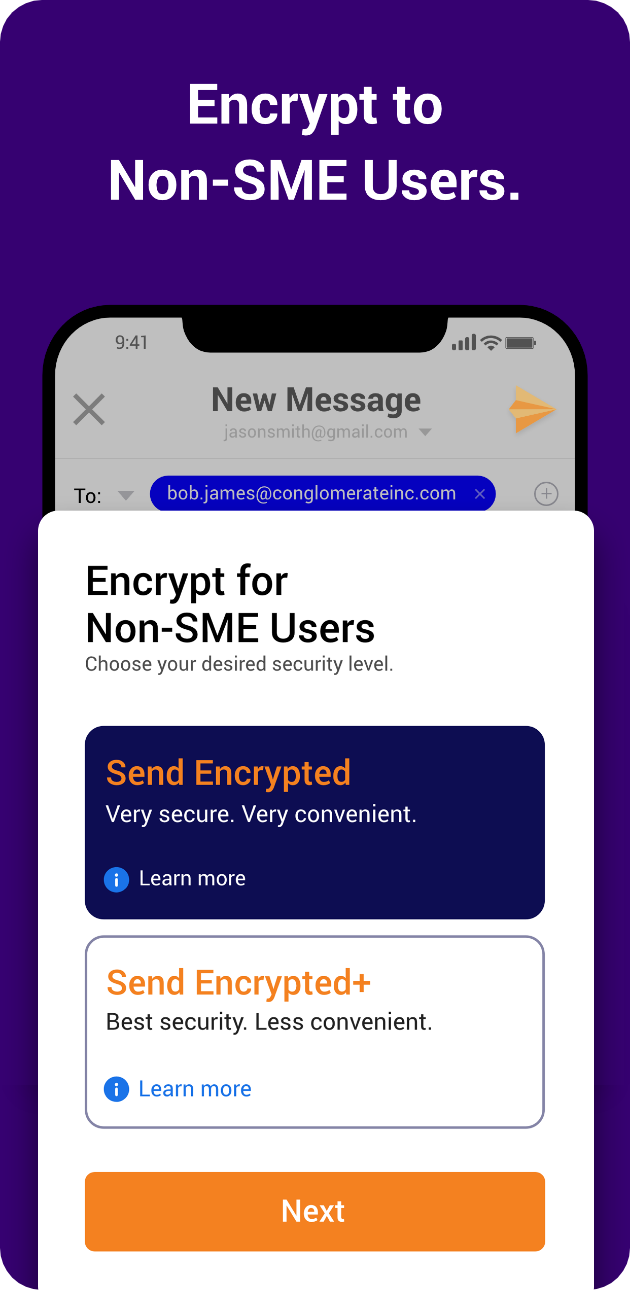 screenshot of SecureMyEmail
