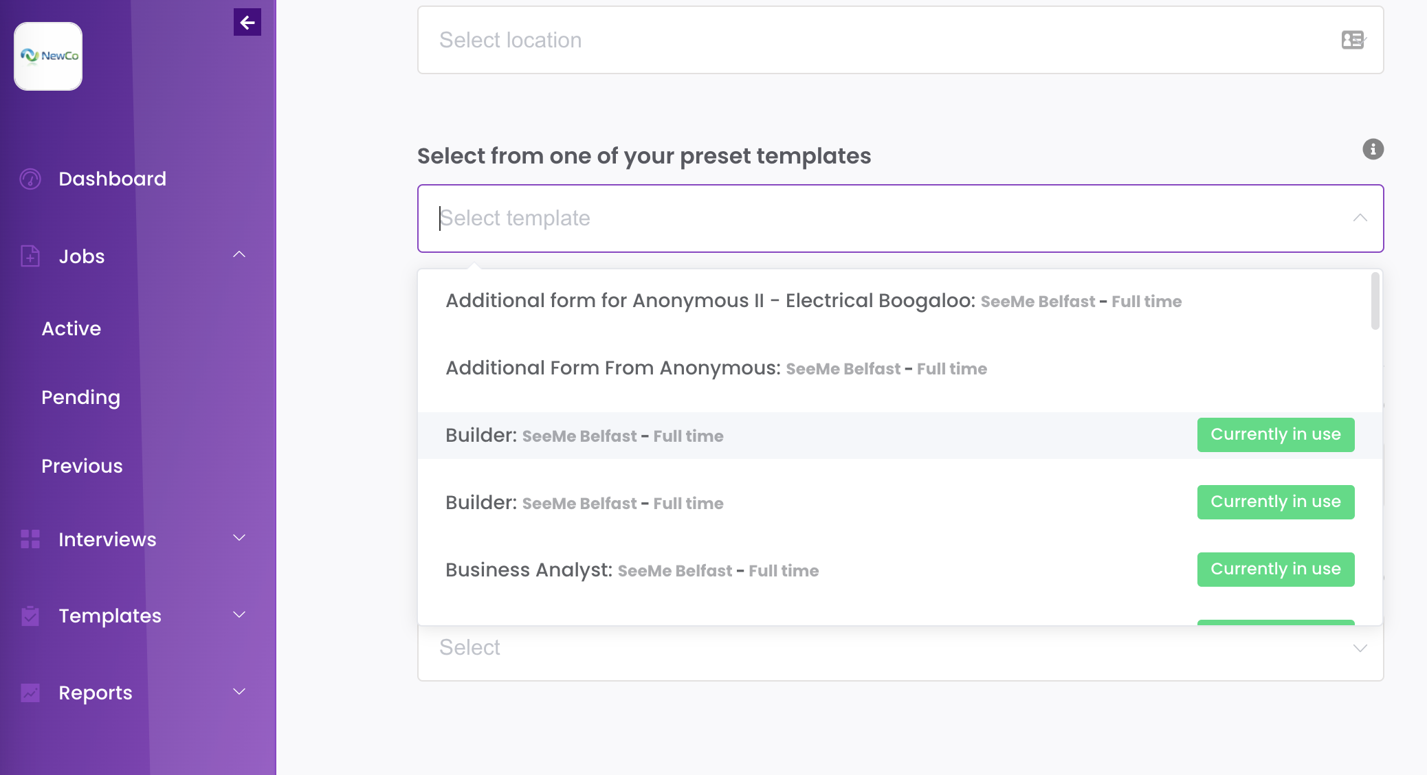 screenshot of SeeMeHired