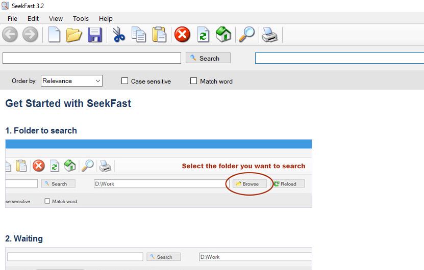 screenshot of SeekFast