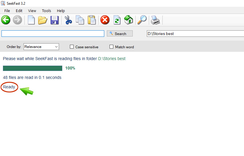 screenshot of SeekFast