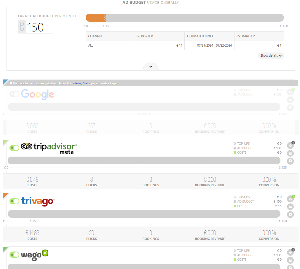 screenshot of Seekda