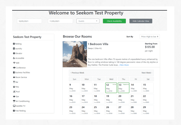 screenshot of Seekom