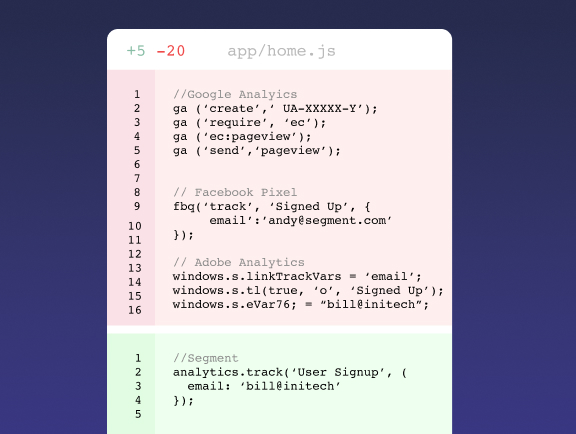 screenshot of Segment