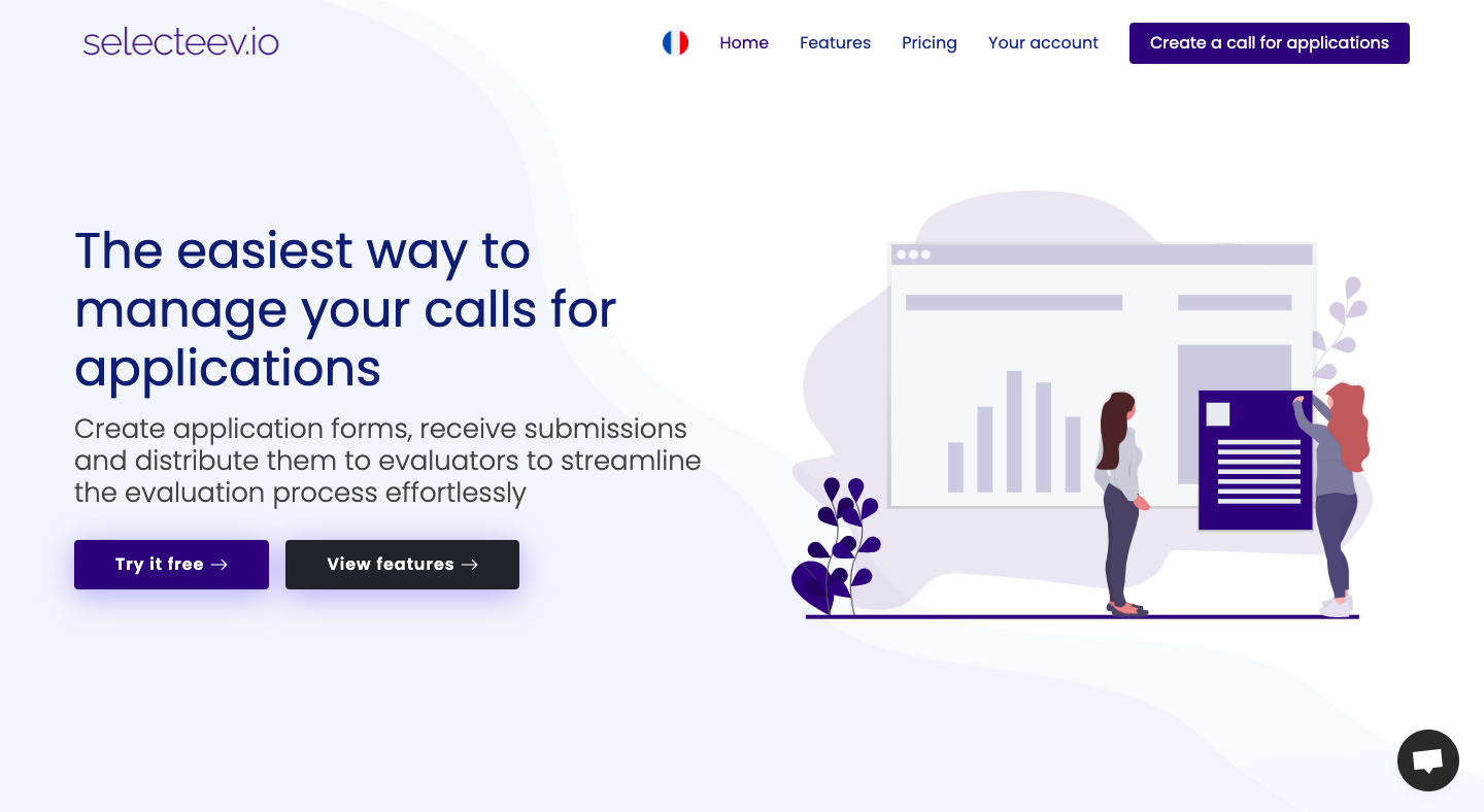 screenshot of Selecteev
