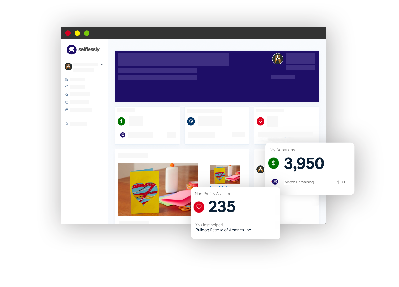 screenshot of Selflessly