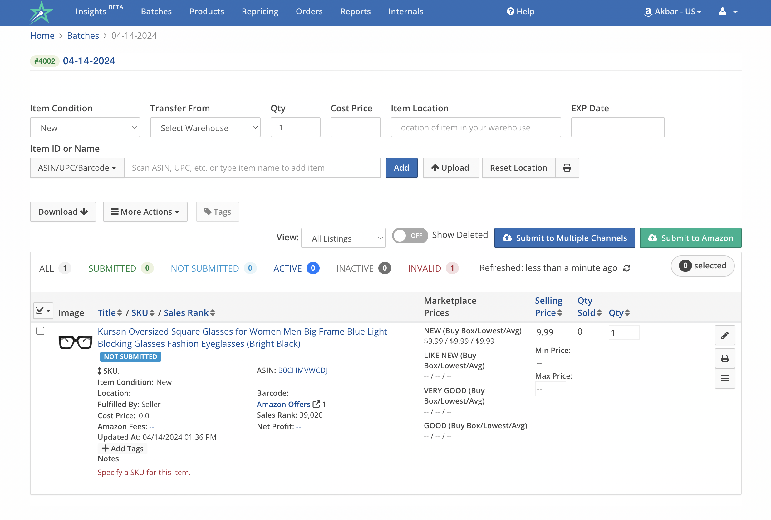 screenshot of SellerChamp