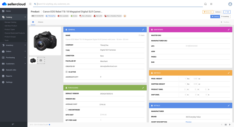 screenshot of Sellercloud