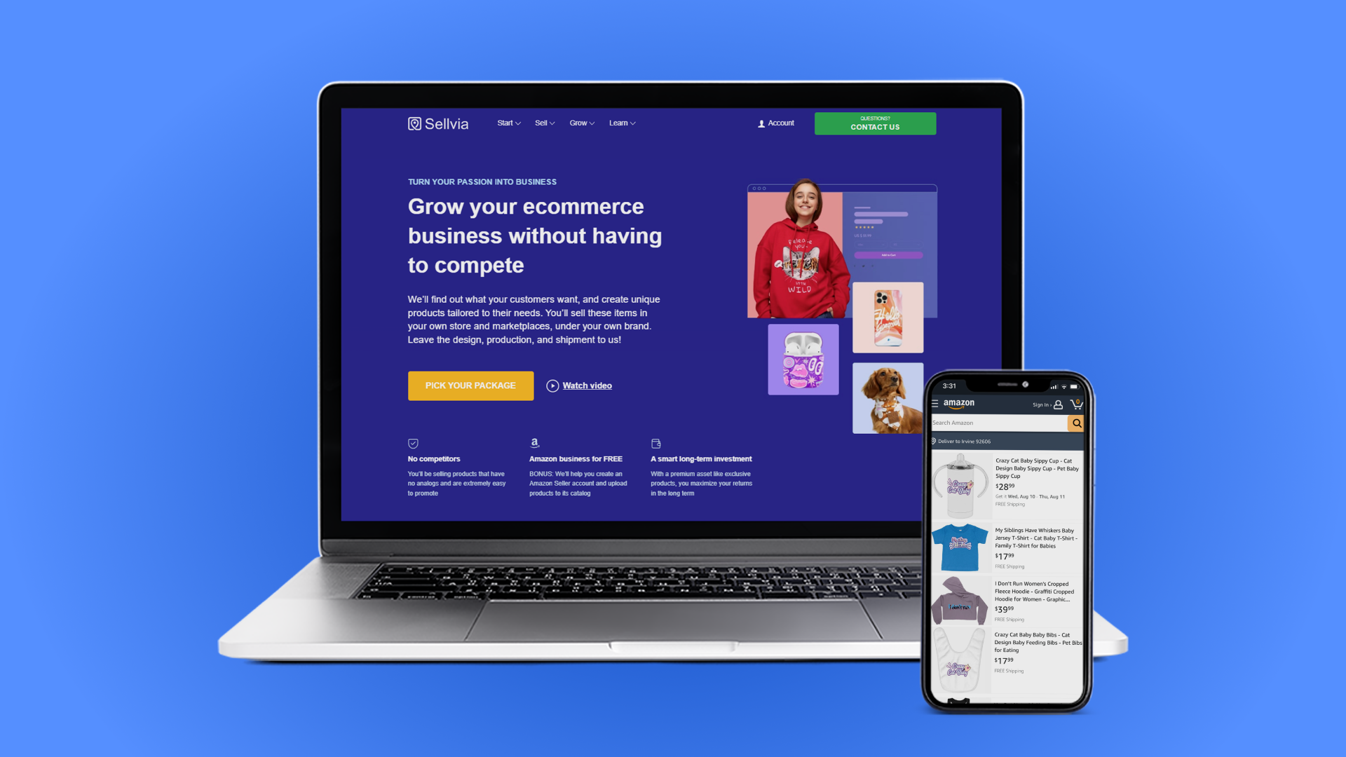 screenshot of Sellvia