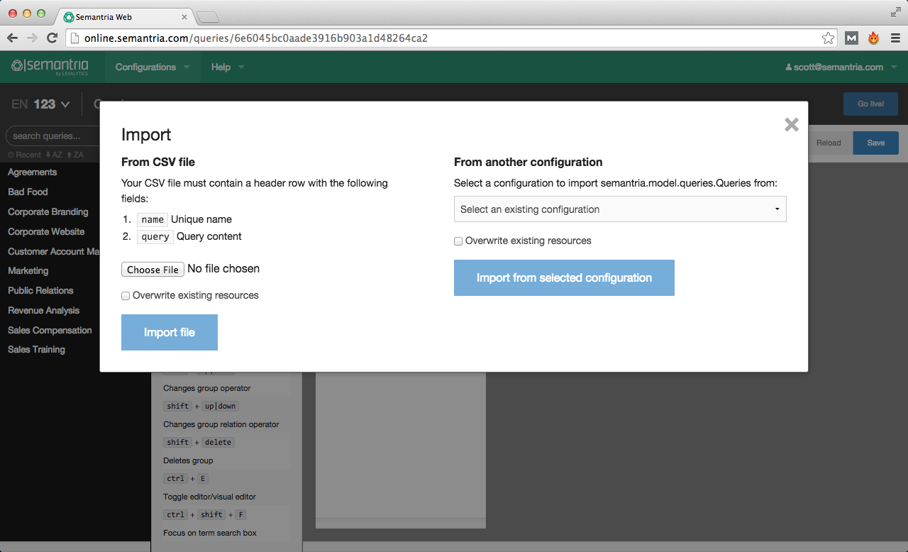 screenshot of Semantria