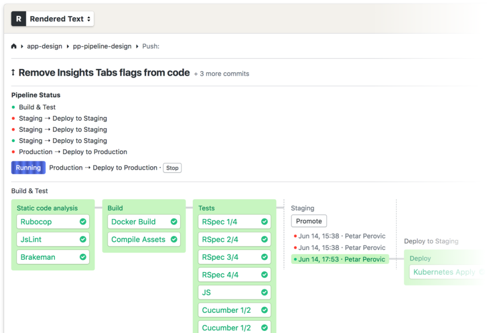 screenshot of Semaphore