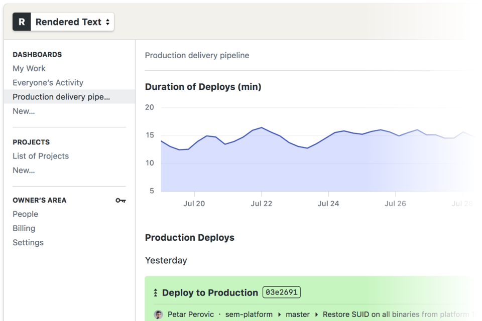 screenshot of Semaphore